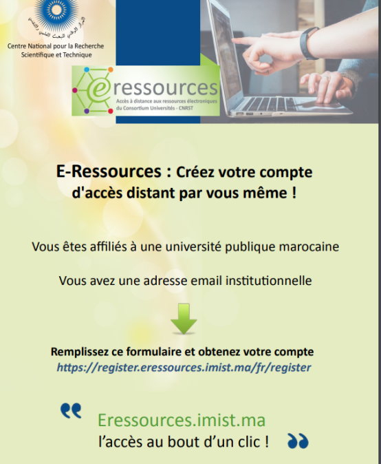 CNRST/Création des comptes E-Ressources