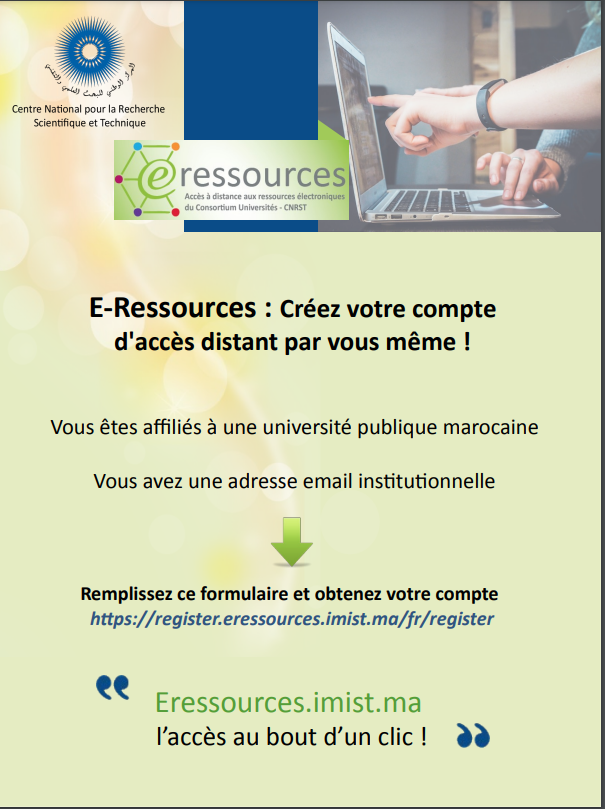 CNRST/ Création des comptes E-Ressources